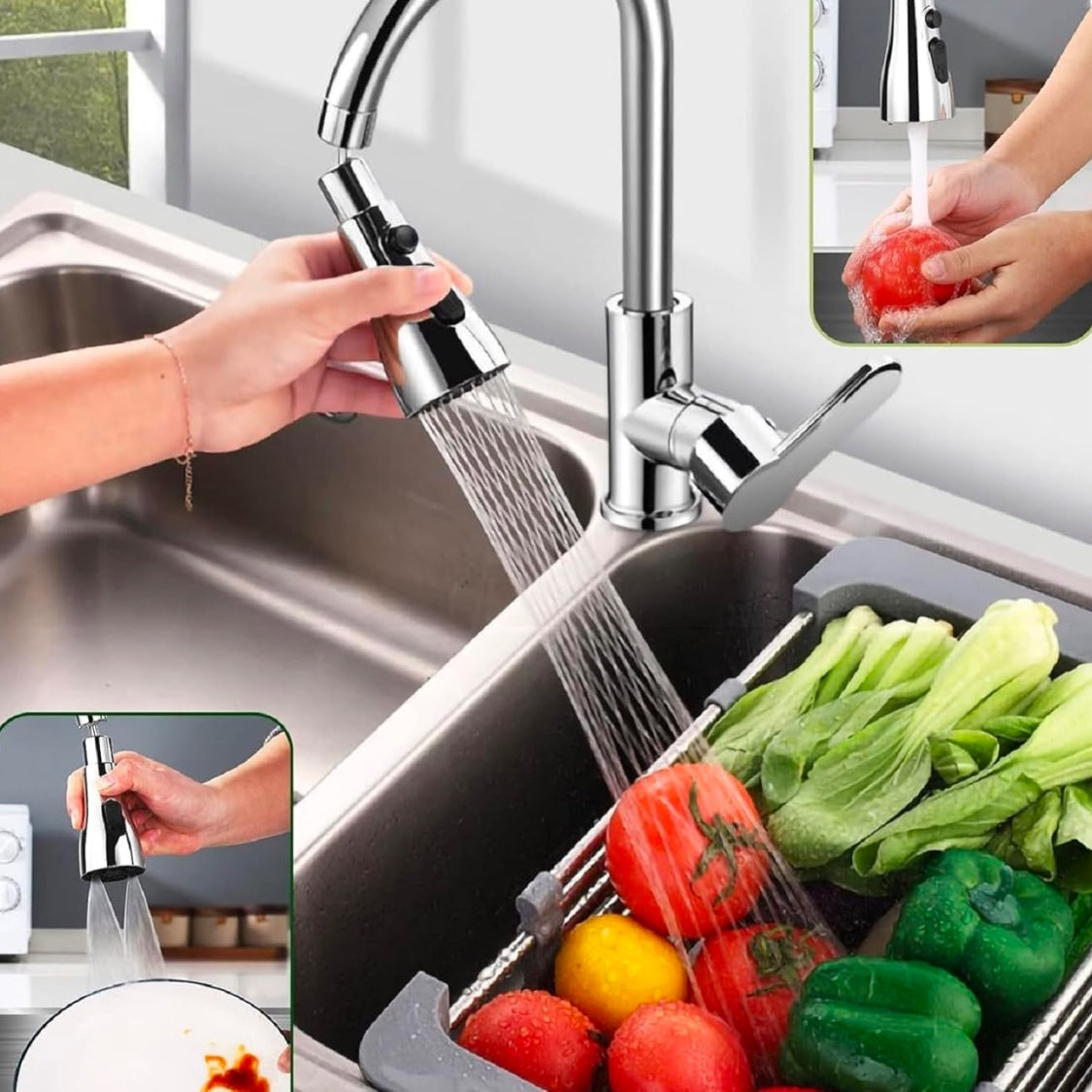 3 Modes Kitchen Sink Faucet – Versatile & Stylish Kitchen Upgrade!